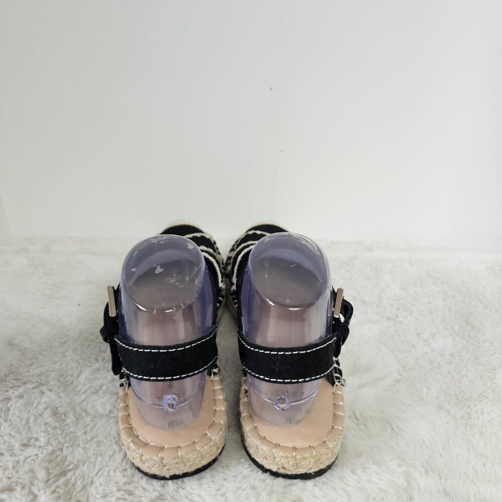Time and Tru Espadrilles Boho Jute Crochet Black Cream 8.5 - Picture 6 of 13